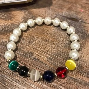 Custom Salvation Bracelets Pearl and Cat Eye Beads